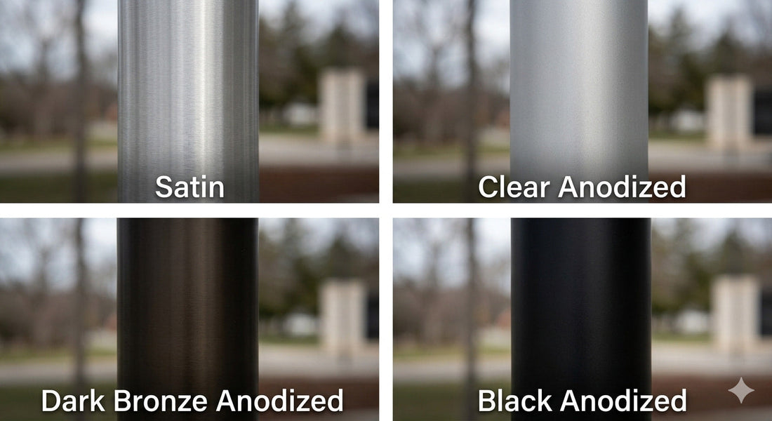 Aluminum Flagpole Finishes: Satin vs. Anodized