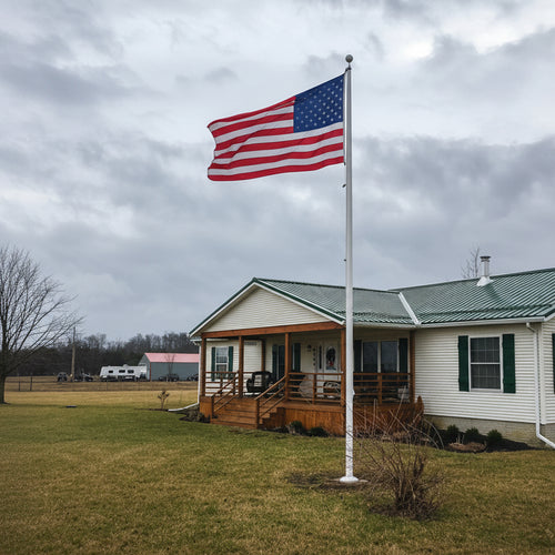 20 ft 4 in Aluminum Residential Flagpole Installed