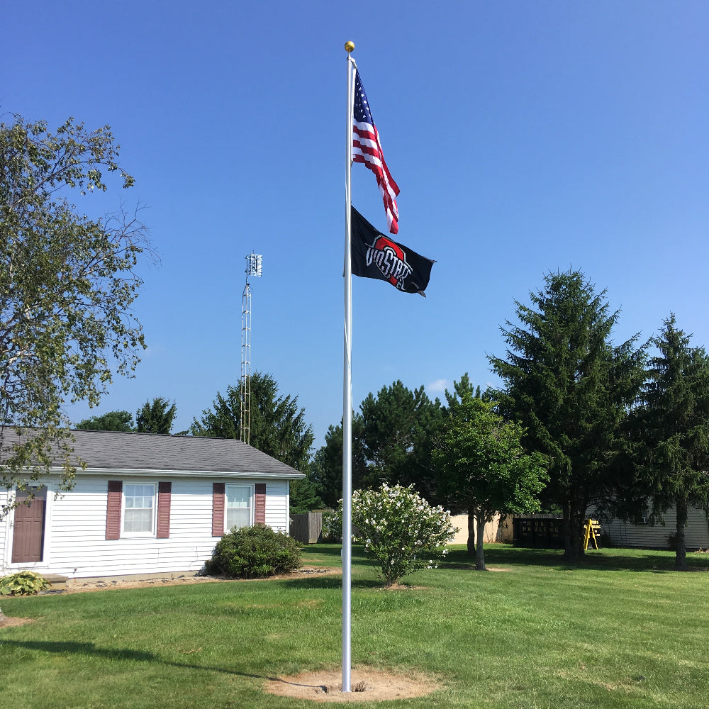 25’ - 3” Aluminum Residential Flagpole Installed 