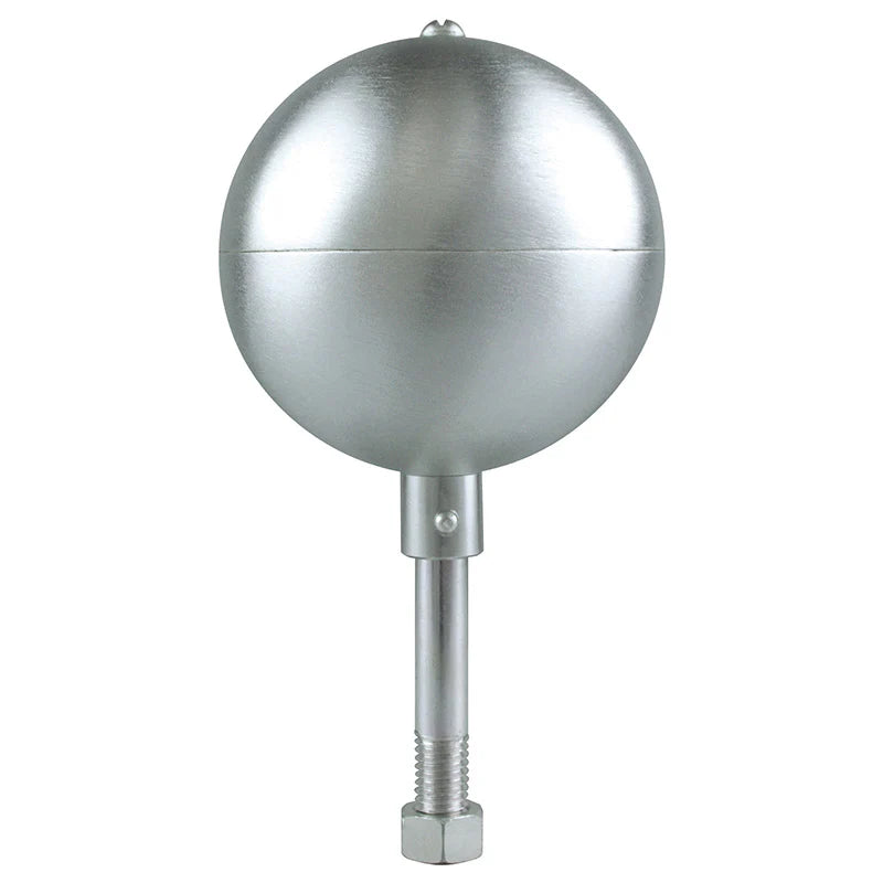 Silver Ball Flagpole Ornament