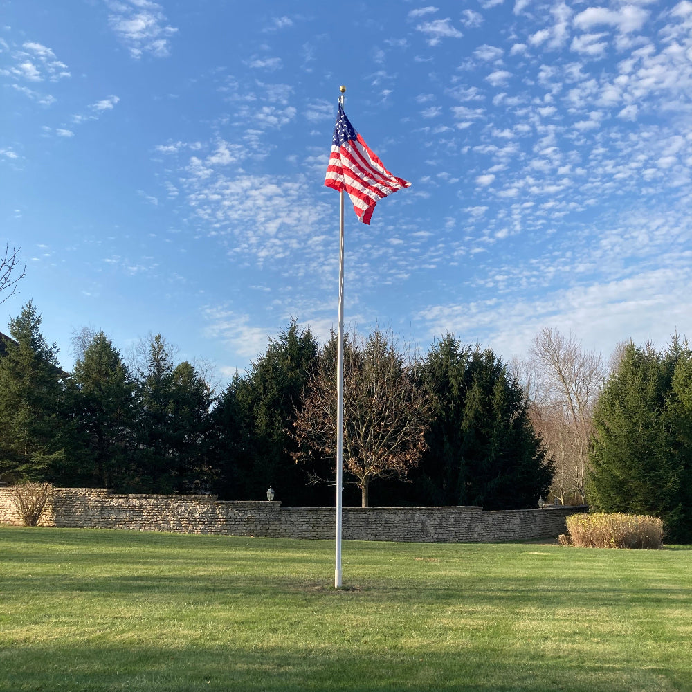 30 ft. Aluminum Residential Flagpole Installed 