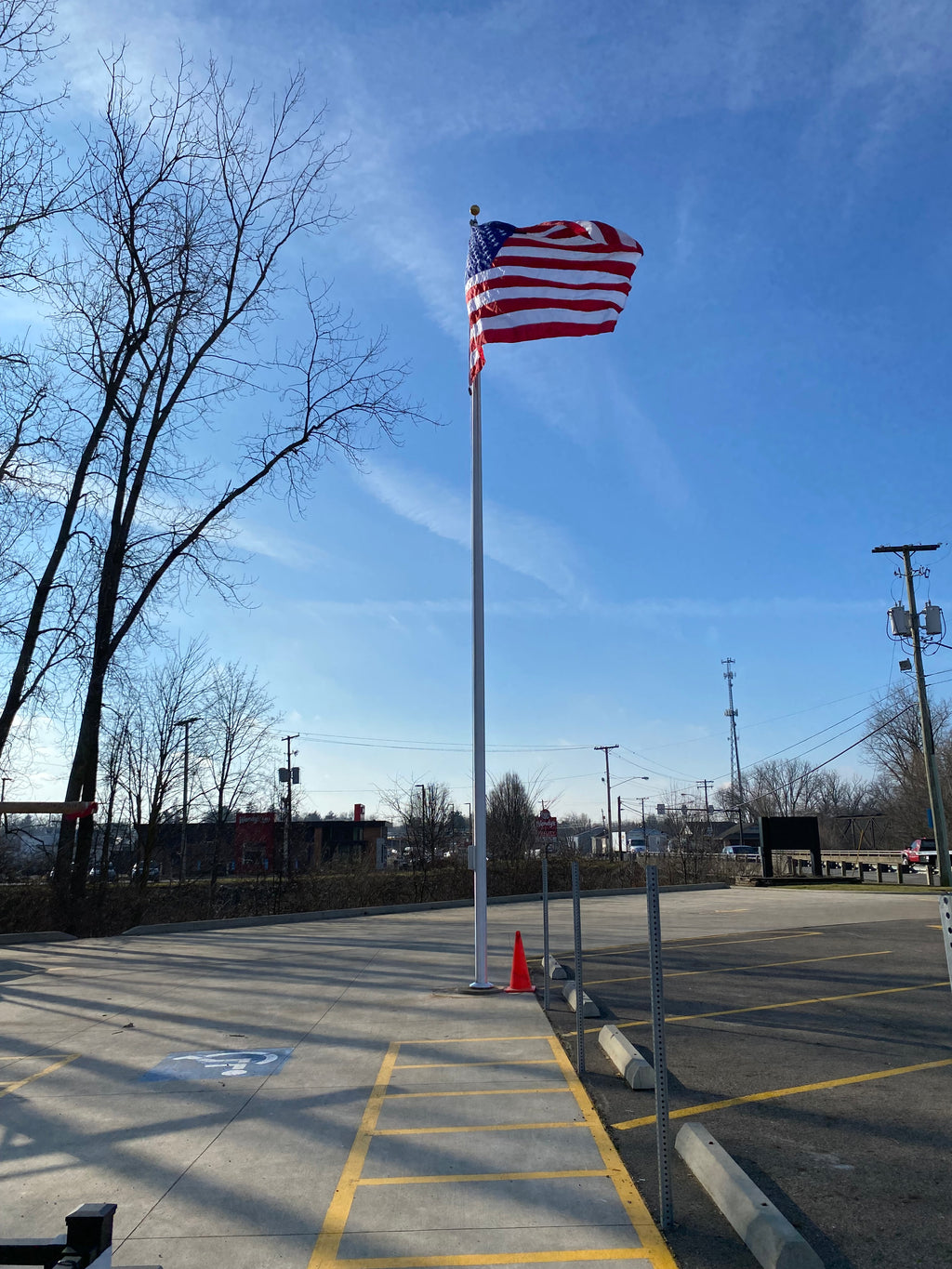 40' Standard Aluminum Commercial Flagpole