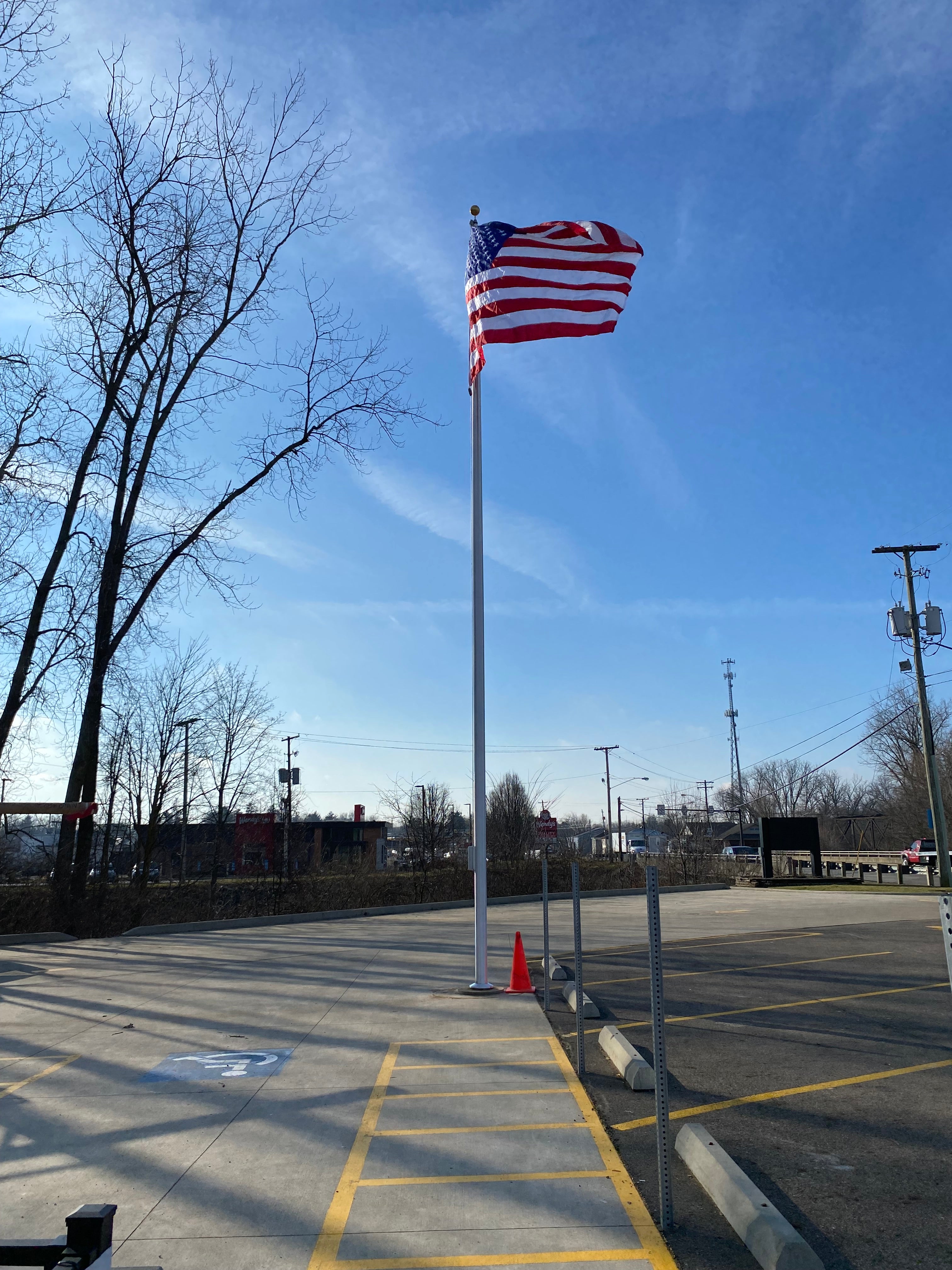 40' Economy Aluminum Commercial Flagpole