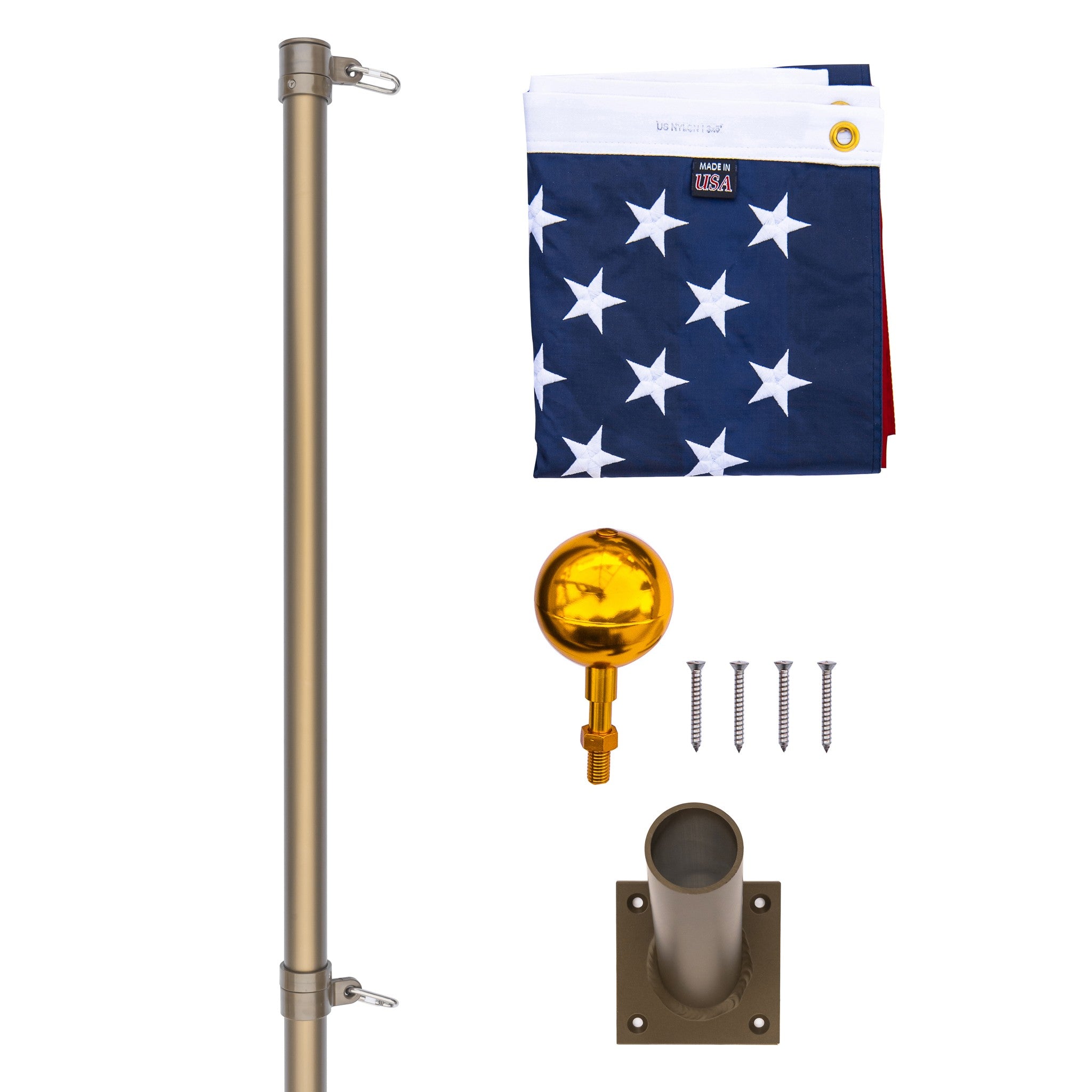 6' Titan Heavy Duty Wall Mount Flagpole (Outrigger)