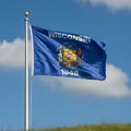Wisconsin flag on flagpole