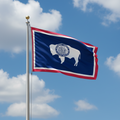 Wyoming flag on flagpole