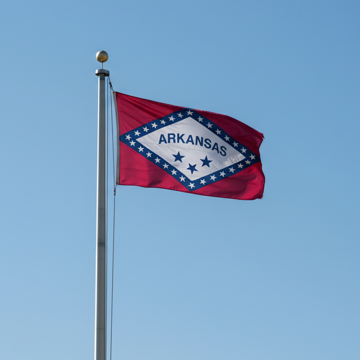 arkansas-flag-on-flagpole