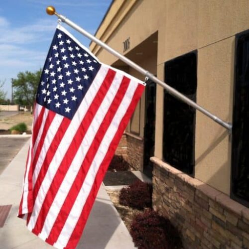 6' Titan Heavy Duty Wall Mount Flagpole (Outrigger)