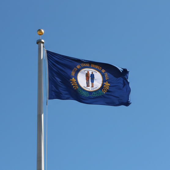 kentucky flag on flagpole