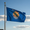 oklahoma flag on flagpole