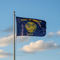 Oregon flag on flagpole