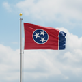 state of tennessee flag on flagpole