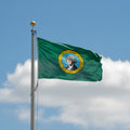 Washington flag on flagpole